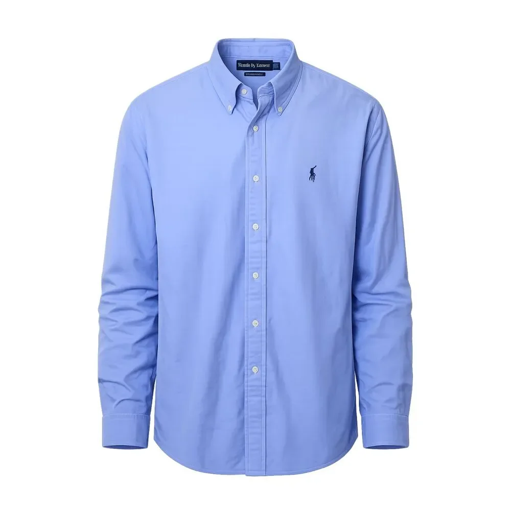 Ralph Lauren Classic Fit Blue Oxford Button Down Shirt Men's 17 34/35 - Picture 5 of 5